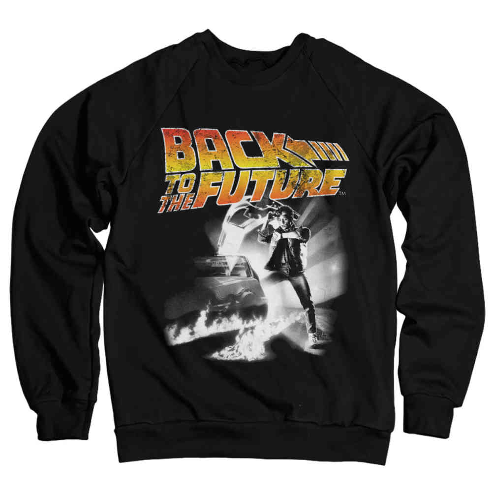 Back To The Future Poster sweatshirt trui zwart | Attitude Back To The Future Hoodietrui Logo Multicolours | Attitude